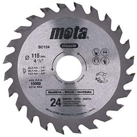 Widia-Kreissäge ø115mm 24 Zähne clp18 sc124 MOTA