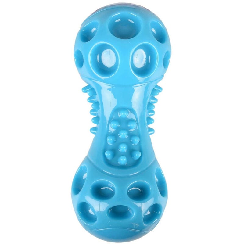 

Wido Squeak. mancuernas azules de 14 cm. en TPR. para perros.