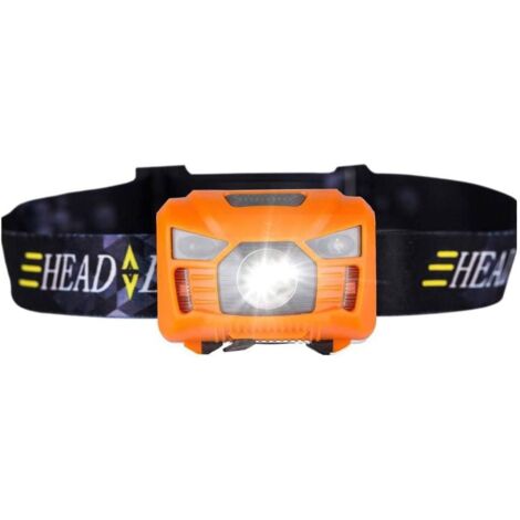 Wiederaufladbar, 5 W LED-Stirnlampe mit Körperbewegungssensor, wiederaufladbarer Mini-Scheinwerfer, Outdoor-Camping-Taschenlampe, Stirnlampe, Taschenlampe, Lampe mit USB für Outdoor-Camping, Radfahren