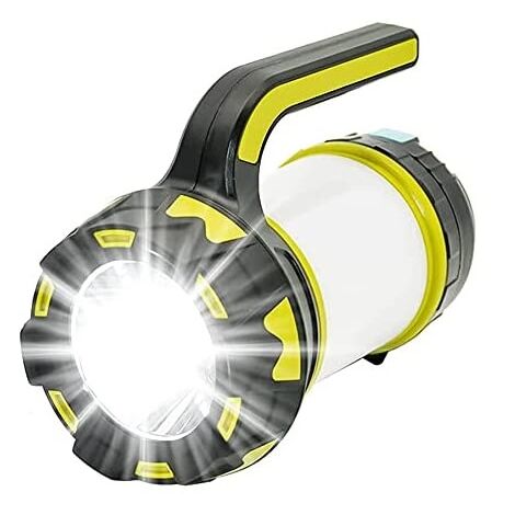 Wiederaufladbare Campingleuchte, 6 Beleuchtungsmodi, IPX4 wasserdicht, perfekt für Hurrikane, Notfälle, Stromausfälle, USB-Kabel im Lieferumfang enthalten [Energieklasse A+]
