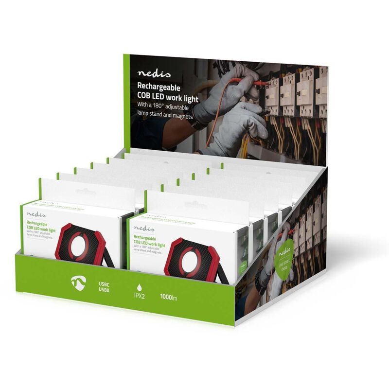 Nedis Wiederaufladbare Cob Led Arbeitsleuchte