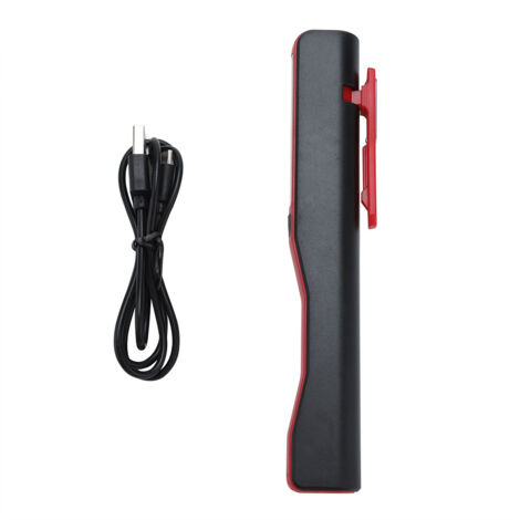 Wiederaufladbare COB-LED-Taschenlampe mit drehbarem Magnetclip und rotem Licht