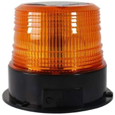 Wiederaufladbare, kabellose LED-Rundumleuchte (12–24 V), orangefarbenes Blitzlicht, magnetische Notfallblinkleuchte für Pkw, Traktoren und SUVs