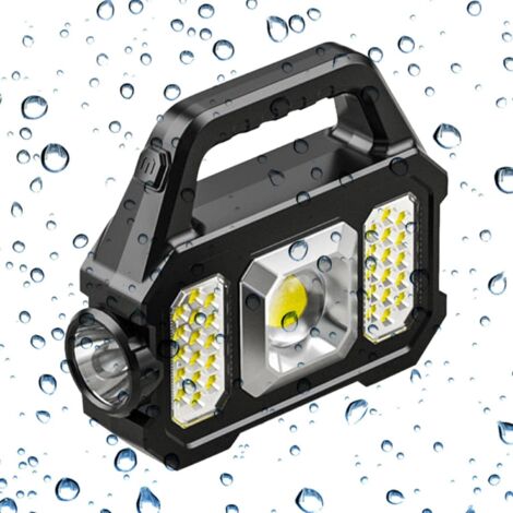Wiederaufladbare Laternen-Taschenlampe  Wiederaufladbare Campinglaterne – LED-Taschenlampe mit 500 lm, helles tragbares Campinglicht zum Wandern