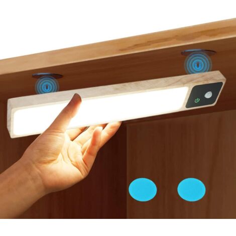 Wiederaufladbare LED-Bewegungsmelderleuchte für Schränke und Ankleidezimmer – 35 LEDs, Touch-Dimmer und stufenlose Beleuchtung für Kleiderschränke und Küchen