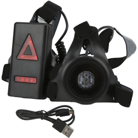 Wiederaufladbare LED-Brustlampe per USB für Laufen, Wandern und Camping bei Nacht – wasserdicht