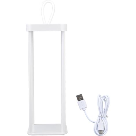 Wiederaufladbare LED-Campinglampe per USB, 2 Helligkeitsstufen, lange Akkulaufzeit, Weiß