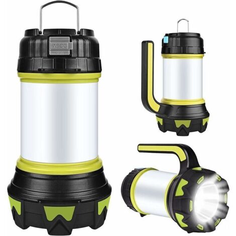 Wiederaufladbare LED-Campinglaterne von Tigrezy, USB-aufladbar, 360°-Abstrahlwinkel, 6 Leuchtmodi, IP65 wasserdicht, tragbar zum Aufhängen