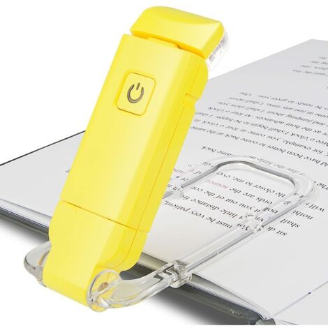 Wiederaufladbare LED-Leselampe mit Clip zum Lesen im Bett, 3 Helligkeitsstufen