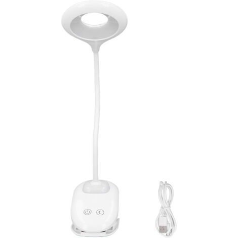 Wiederaufladbare LED-Leselampe mit USB-Anschluss, faltbar und tragbar, Touch-Bedienung, blendfrei, 360°-Buchklemme
