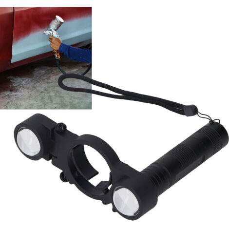 Wiederaufladbare LED-Leuchte für Spray und Helm, 2 Modi, ABS, 125 mm, verstellbarer Clip 34–43 mm, IPX4
