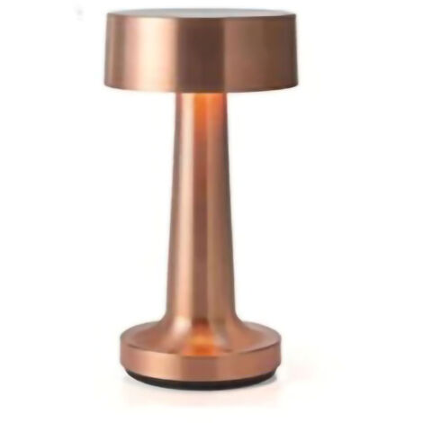 Wiederaufladbare LED-Lichtleiste – Retro-Stil – Touch-Schalter für Party- und Schlafzimmeratmosphäre – Design in Roségold-Hantelform
