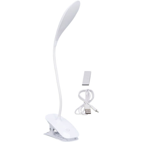 Wiederaufladbare LED-Nachttischlampe mit Clip und Touch-Steuerung für komfortables Lesen und Augenschutz
