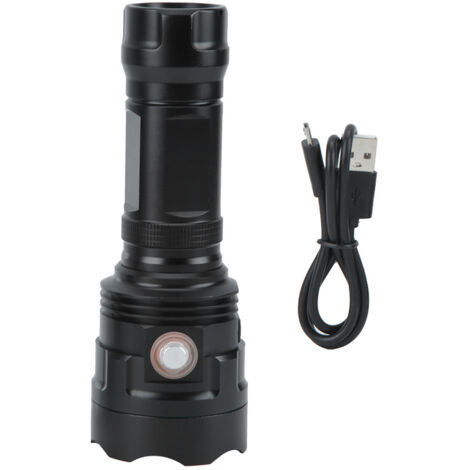 Wiederaufladbare LED-Taschenlampe, leistungsstark und wasserdicht (IPX7) für Camping, Wandern und Notfälle