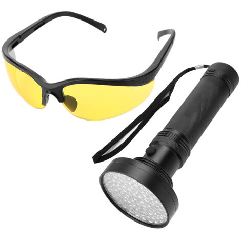 Wiederaufladbare LED-Taschenlampe mit USB-Anschluss und Magnet, tragbare Inspektionsleuchte für die Arbeit (Schwarz)