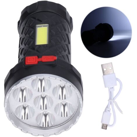 Wiederaufladbare LED-Taschenlampe per USB, hohe Helligkeit, 4 Leuchtmodi, kompakt und tragbar