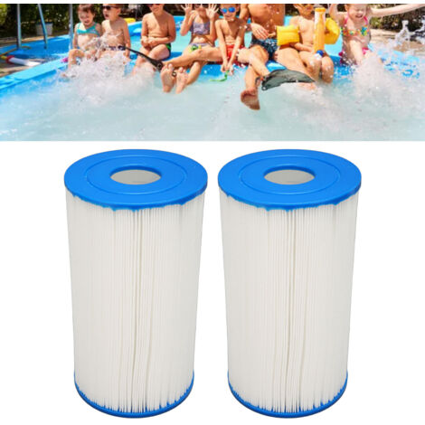 Wiederaufladbare Schwimmbeckenfilterkartusche aus blauem PP (254 mm x 140 mm) für Whirlpools und Kinderbecken