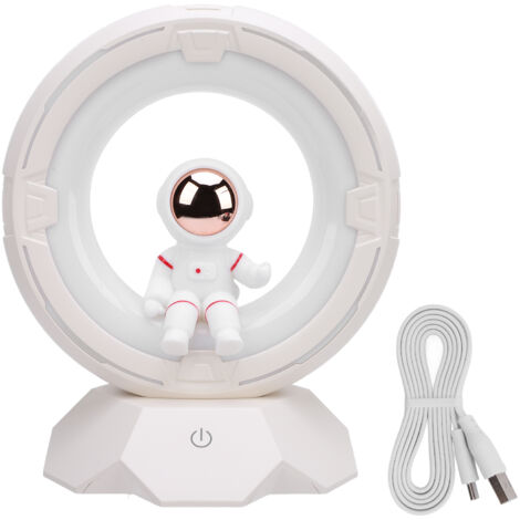 Wiederaufladbare Silikon-Astronauten-Nachtlampe mit USB-Anschluss, 3 Farbtemperaturen und LEDs