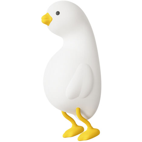 Wiederaufladbare Silikon-Nachtlampe für Kinder in Form einer Ente, mit 3 Helligkeitsstufen, Handyhalterung und 30-Minuten-Timer.