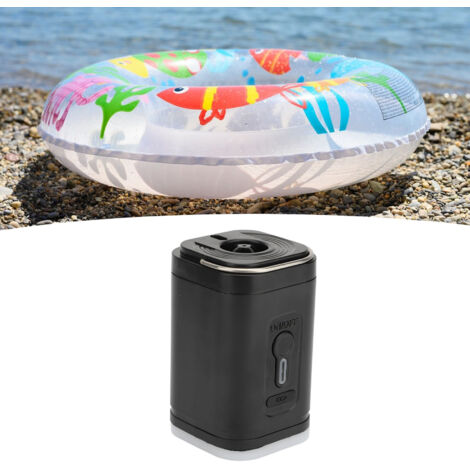 Wiederaufladbare, tragbare USB-Luftpumpe, 4 kPa, 5 Düsen + LED, für Campingmatratzen und aufblasbares Spielzeug