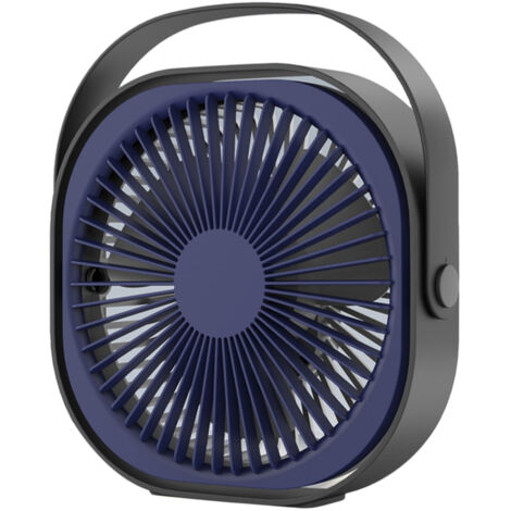 Wiederaufladbarer 15-cm-USB-Tischventilator, leise und tragbar für Zuhause und Büro, Blau