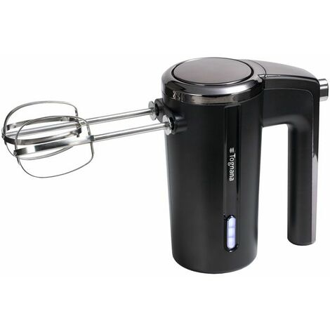 Wiederaufladbarer Akku-Handmixer Kunststoff-Edelstahl Schwarz
