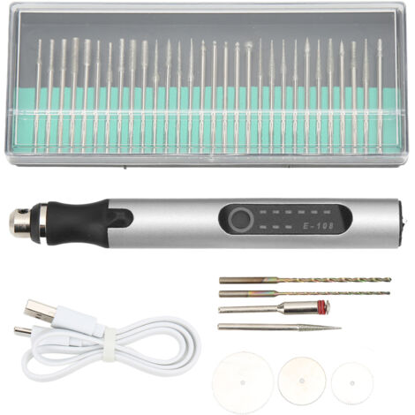 Wiederaufladbarer elektrischer Gravierstift mit USB-Anschluss, 3 Leistungsstufen zum Gravieren von Metall, Holz und Glas, kreatives DIY-Werkzeug