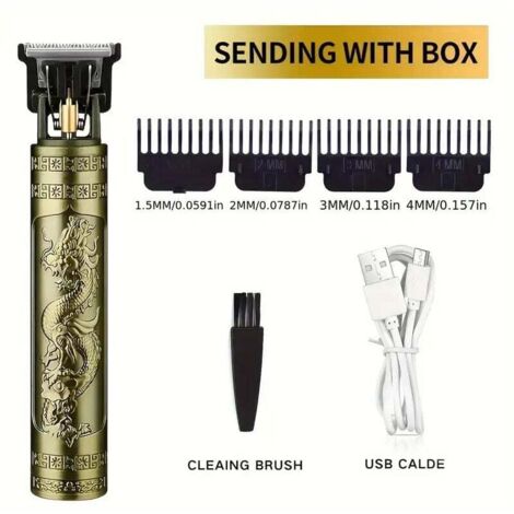 Wiederaufladbarer Herrenrasierer, elektrischer Retro-Trimmer für Erwachsene, elektrischer Drucktrimmer, USB-aufladbar, für Friseursalons, Barttrimmer für Männer