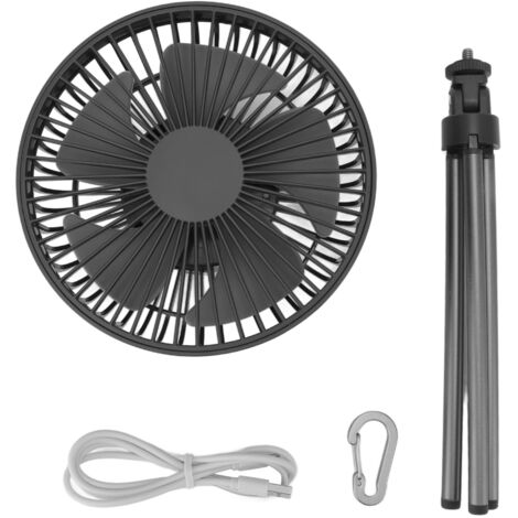 Wiederaufladbarer Kinderwagenventilator mit Timer und flexiblem Stativ für Reisen im Freien, grau