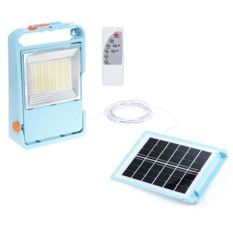 Wiederaufladbarer LED-Flutlichtstrahler, 150 W LED-Baustellenfluter, 5 Modi LED-USB-Arbeitsleuchte, tragbare Arbeitsleuchte mit Solarpanel für Camping, Wartung, Garage, Werkstatt