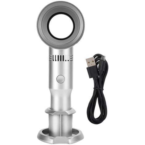 Wiederaufladbarer Mini-USB-Taschenventilator der 4. Generation für den Innen- und Außenbereich (Silber)