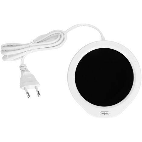 Wiederaufladbarer Tassenwärmer, 18 W, konstante Temperatur 55 °C, energiesparend fürs Büro, EU-Stecker 220 V, weiß