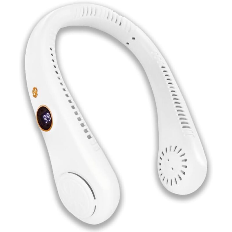 Oem Mehrfarbig Wiederaufladbarer Tragbarer Nackenventilator Mit 5 Geschwindigkeiten Und Display