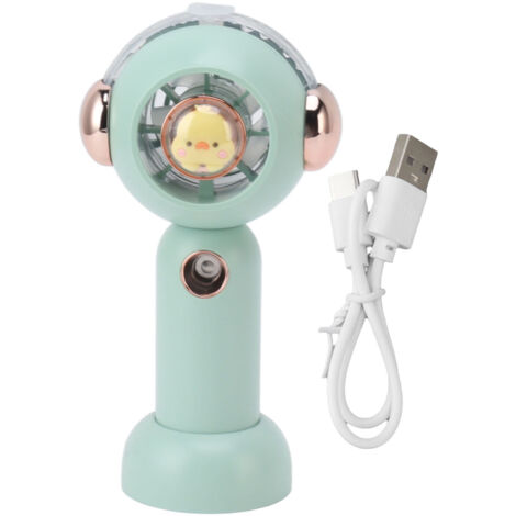 Wiederaufladbarer, tragbarer USB-Ventilator mit 500 mAh – Kompakt und leicht für sofortige Kühlung – Grün
