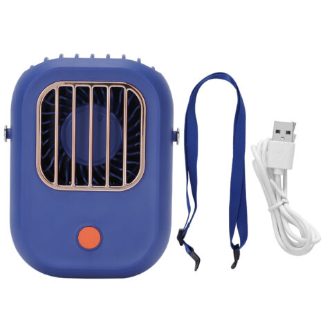 Wiederaufladbarer USB-Reiseventilator, 3 Geschwindigkeitsstufen, blau – Ideal für Kinder und Büro