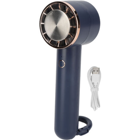 Wiederaufladbarer USB-Taschenventilator, 3 Geschwindigkeitsstufen, für Reisen im Freien und in Innenräumen, blau – Tragbare Kühlung