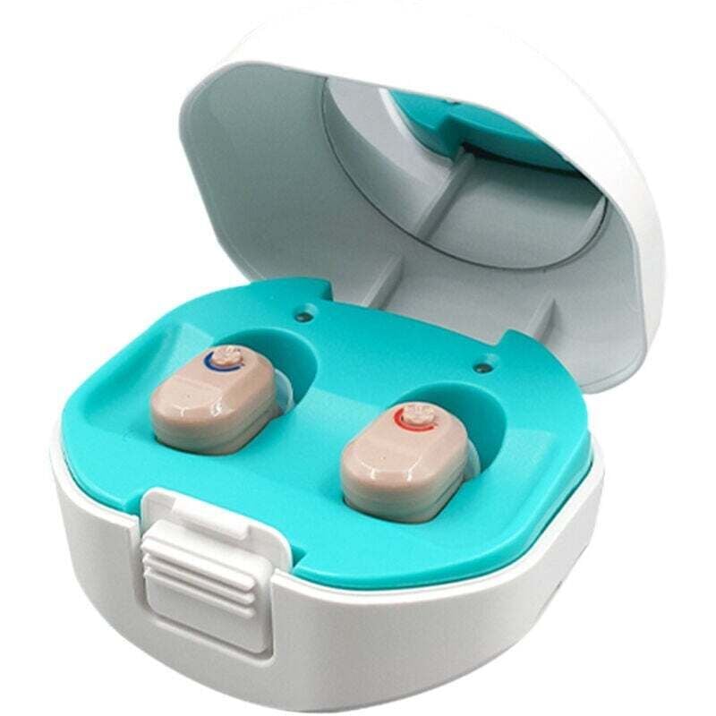 Image of Wiederaufladbares digitales Hörgerät mit Ladeetui, Hörverstärker für Senioren