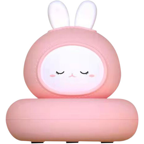 Wiederaufladbares Hasen-Nachtlicht mit Touch-Steuerung, sanftes Licht für Babyzimmer oder Zuhause, 5 V DC, ABS-Silikon, 3 Helligkeitsstufen, LED