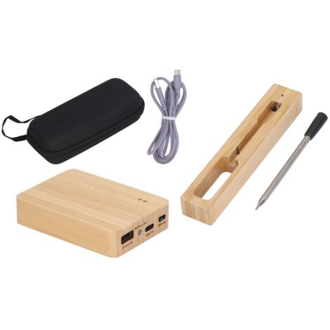 Wiederaufladbares, kabelloses Fleischthermometer per USB, wasserdicht nach IP67, mit Repeater und 20-Minuten-Schnellladefunktion für Grillabende
