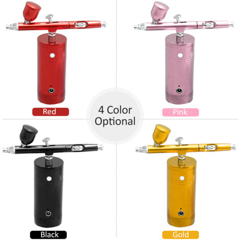 Wiederaufladbares USB-Airbrush-Set, tragbarer Kompressor, Sprühpumpe, handgeführte Airbrush-Pistole für Spezialeffekte-Make-up, Tattoos und Feuchtigkeitsfarben