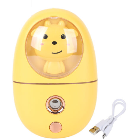Wiederaufladbares USB-Gesichtsspray für Haustiere, 35 ml, 500 mAh Mini-Reise-Luftbefeuchter, Gelb