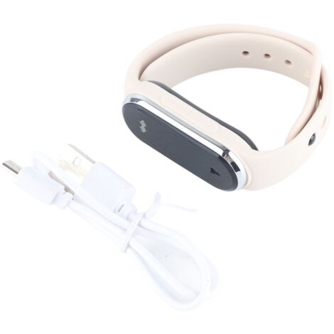 Wiederaufladbares USB-Mückenschutzarmband 5V 1A 90mAh, Schrittzähler, Temperatursensor, Ultraschall, weißes Armband