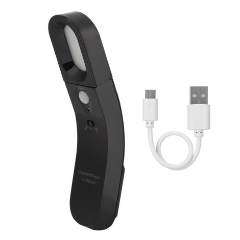 Wiederaufladbares USB-Nachtlicht mit Infrarot-Induktion, PC, weiß, 19,5 x 4,4 cm