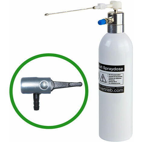 Wiederbefüllbare Alu Druckluftdose Sprayflasche 600ml Sprühdose Air Can