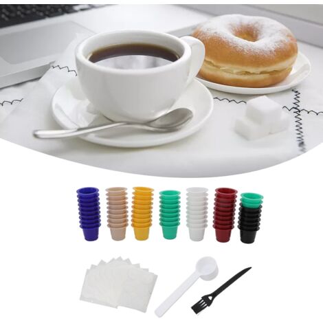 Wiederbefüllbare Kaffeekapseln – 60 Filterkapseln für Nespresso, Kaffee, Milch, Tee – 60-teiliges Set mit wiederverschließbarer Folie und Zubehör
