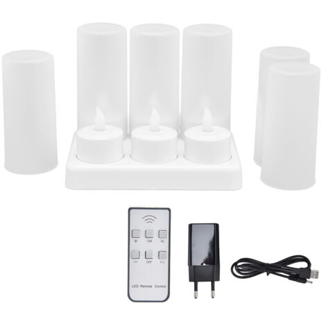 Wiederverwendbare, flammenlose LED-Kerze für Hochzeiten, Partys und Esszimmer – 100–240 V EU-Stecker