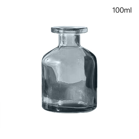 Wiederverwendbare Glasflasche – 50/100 ml – Hochwertiges Material – Matt Schwarz/Weiß/Grau/Gelb – 1 Stück