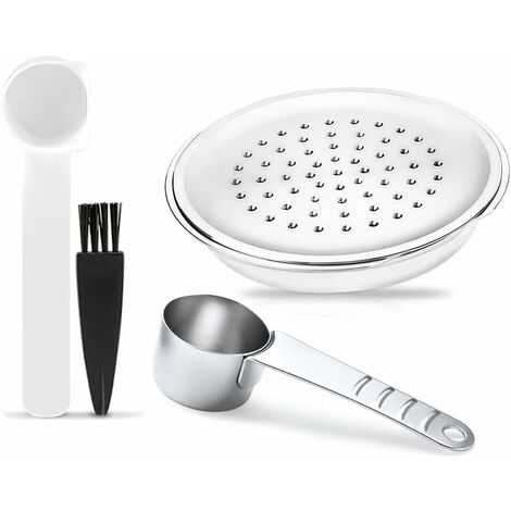 READCLY Wiederverwendbare Kaffeekapsel für Senseo HD7801 und Senseo HD6592. Nachfüllbarer Kaffeepadfilter aus Edelstahl mit Metalllöffel