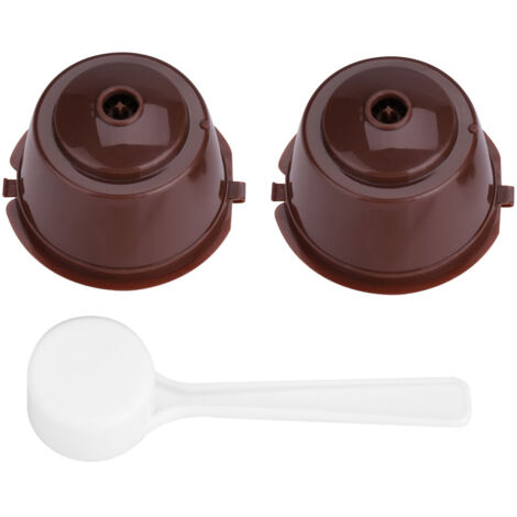 wiederverwendbare Kaffeekapselfilter aus Edelstahl 304 und lebensmittelechtem PP (braun)