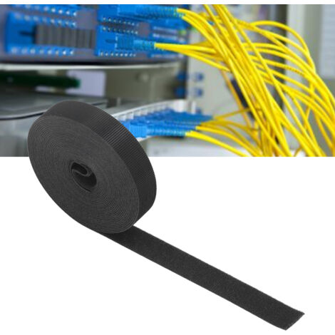 Wiederverwendbare Klett-Kabelbinder – 5 m/16,4 ft selbstklebendes Nylonband für Kabelmanagement – Befestigungsband für Kabelbinder